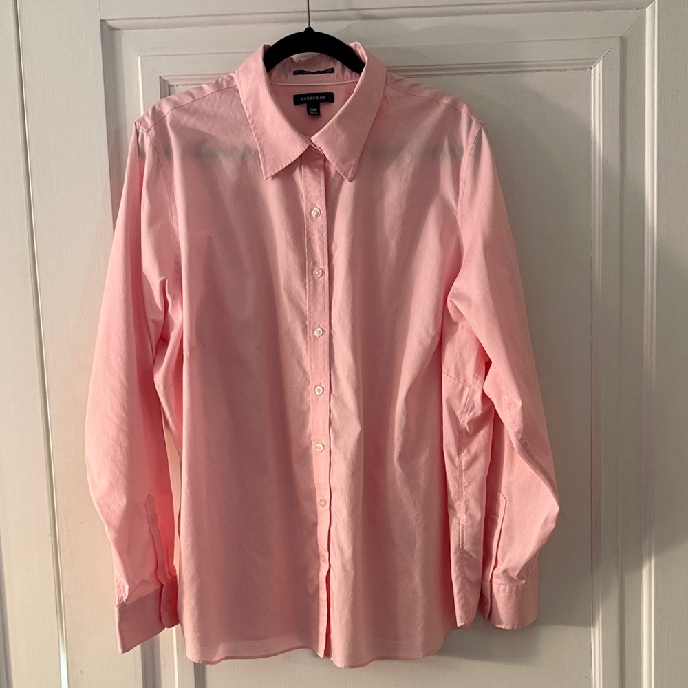 Lands' End Light Pink Button Down Shirt